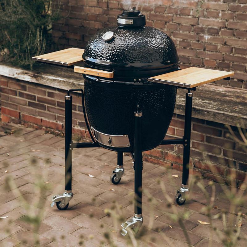 Bbq Kamado Monolith Basic Nero Carrello