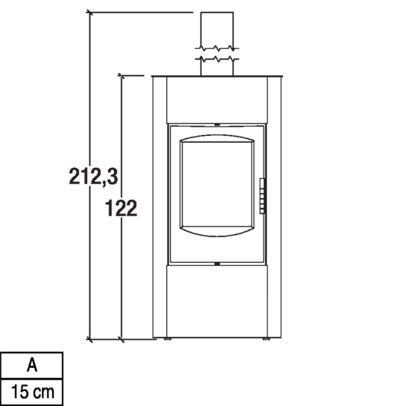 Piazzetta Stufa Legna E 530 T