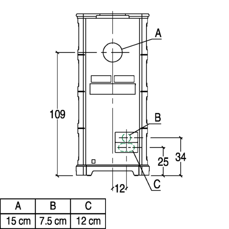 Piazzetta Stufa Legna E 928 C