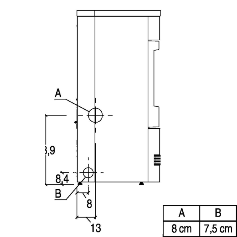 Piazzetta Stufa Pellet P 130 T