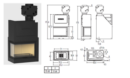 FOCOLARE PIAZZETTA MA 285 SL PLUS