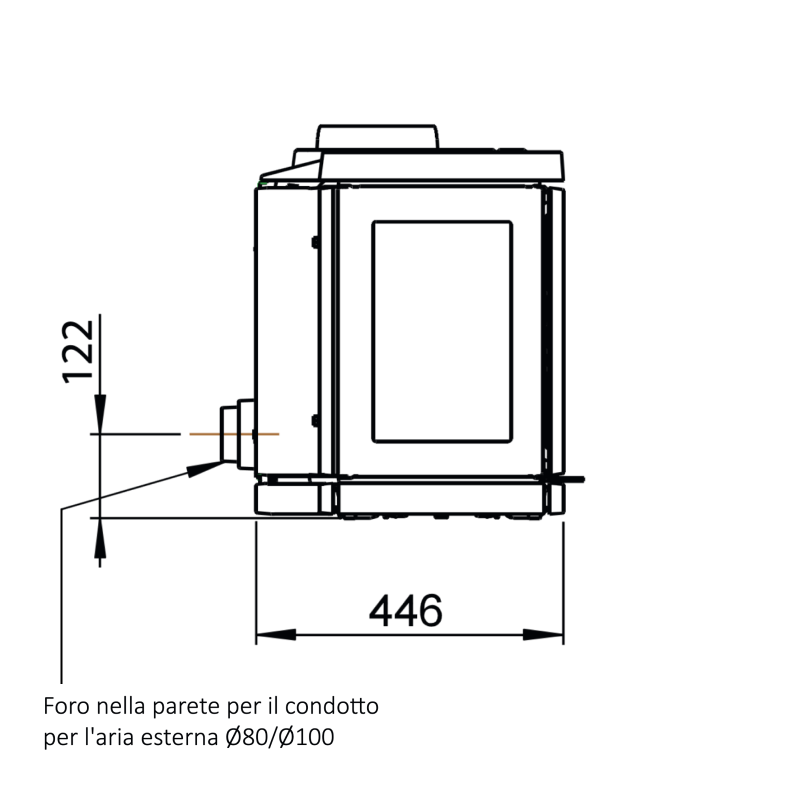 Jotul Stufa-Camino LB 620 + Porta legna