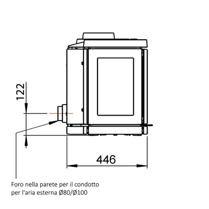 Jotul Stufa-Camino LB 620 + Porta legna