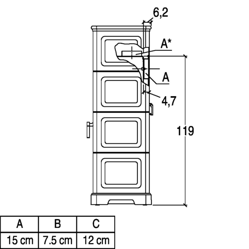 Piazzetta Stufa Legna E 928 C