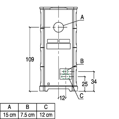 Piazzetta Stufa Legna E 928 C