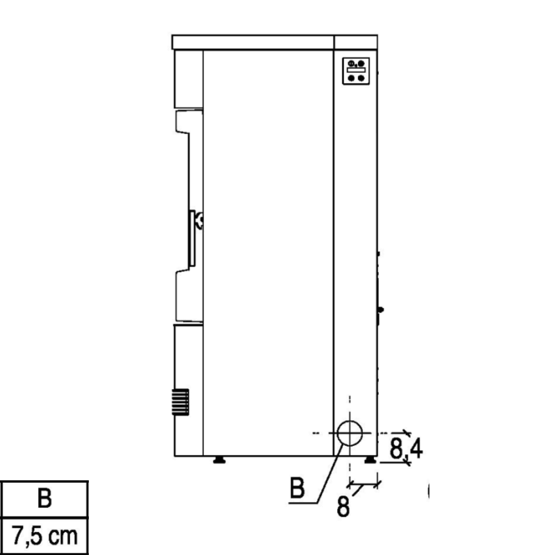 Piazzetta Stufa Pellet P 130 T
